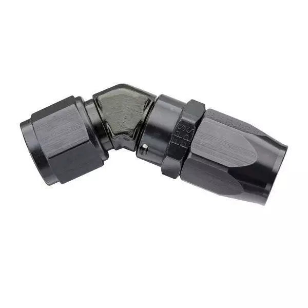 16an 45-Deg Low Profile Hose End - Black