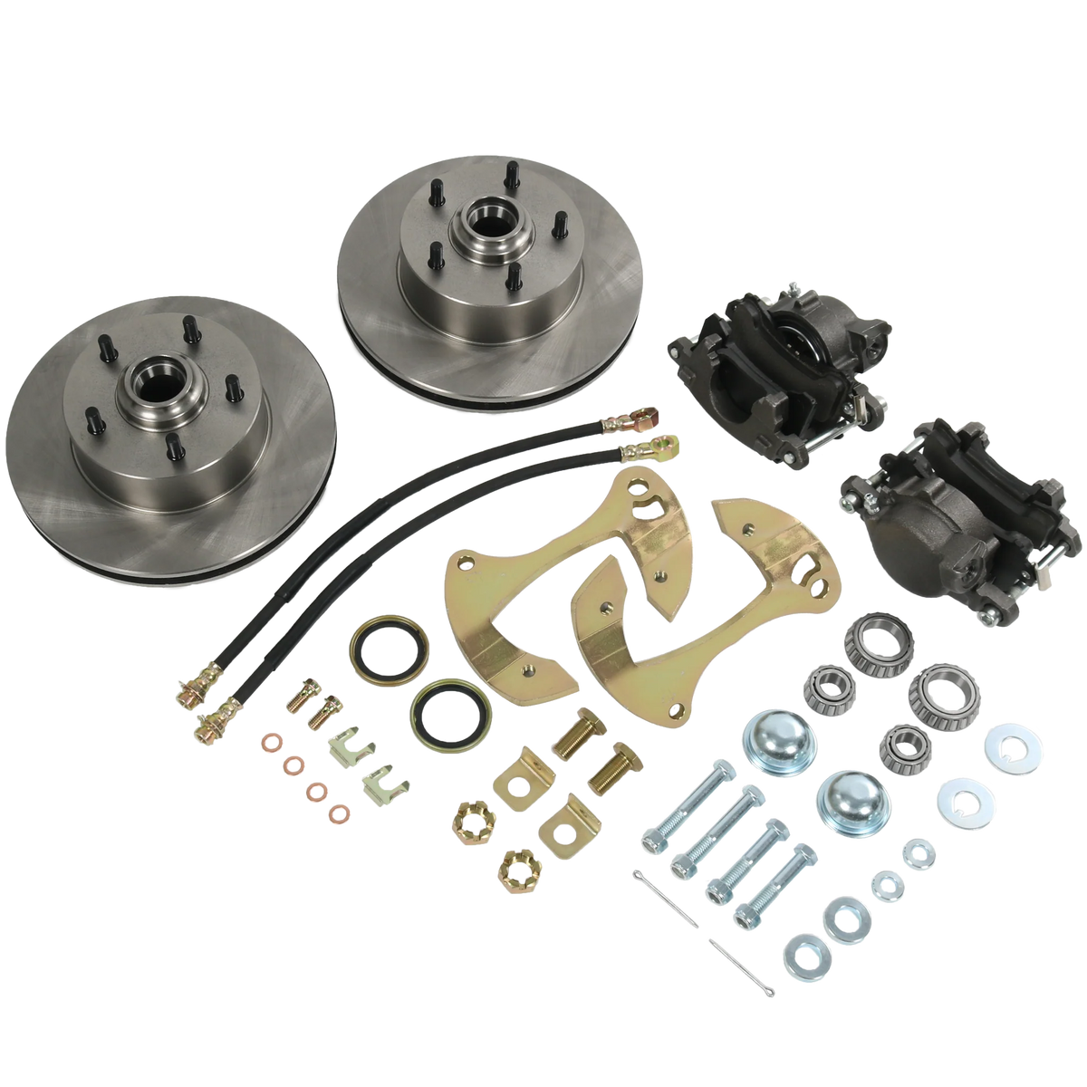 Full Size 5 x 4-3/4" Impala Bel Air Car Deluxe Disc Brake Kit For Chevy 1955-64