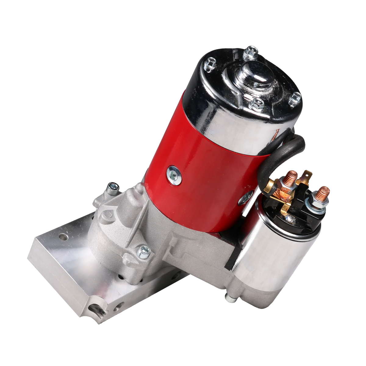 Red High Torque Mini Starter For Chevy Small & Big Block 153 168 T Compatible