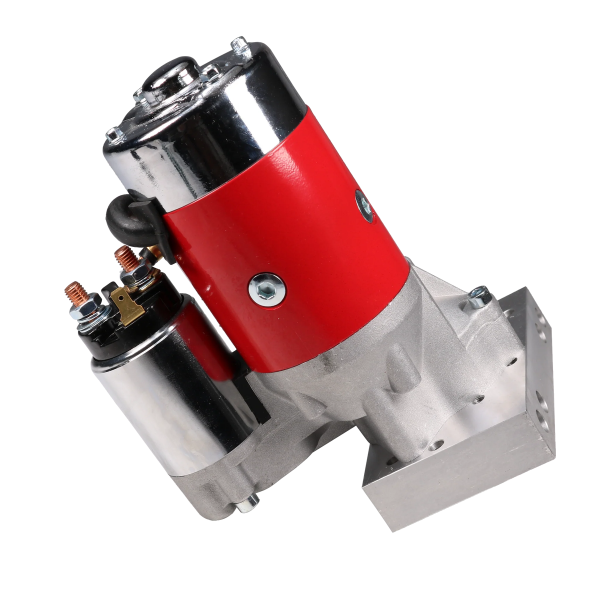 Red High Torque Mini Starter For Chevy Small & Big Block 153 168 T Compatible