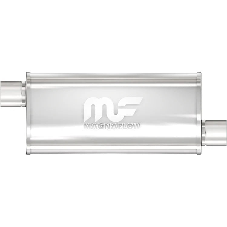 Stainless Muffler 3in Offset In/Offset Out