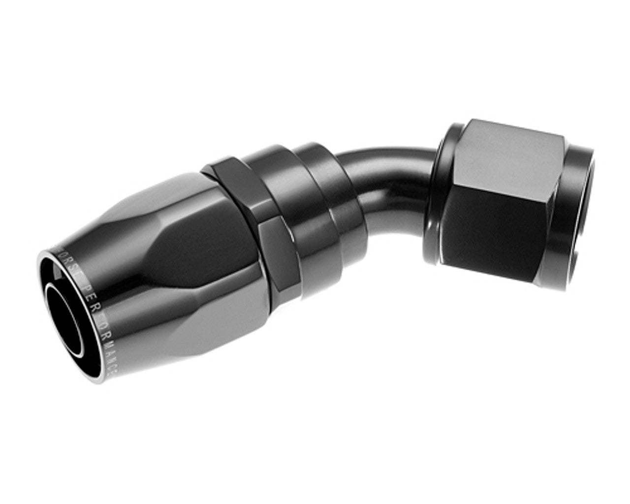 4AN Swivel Hose Ends Black 45