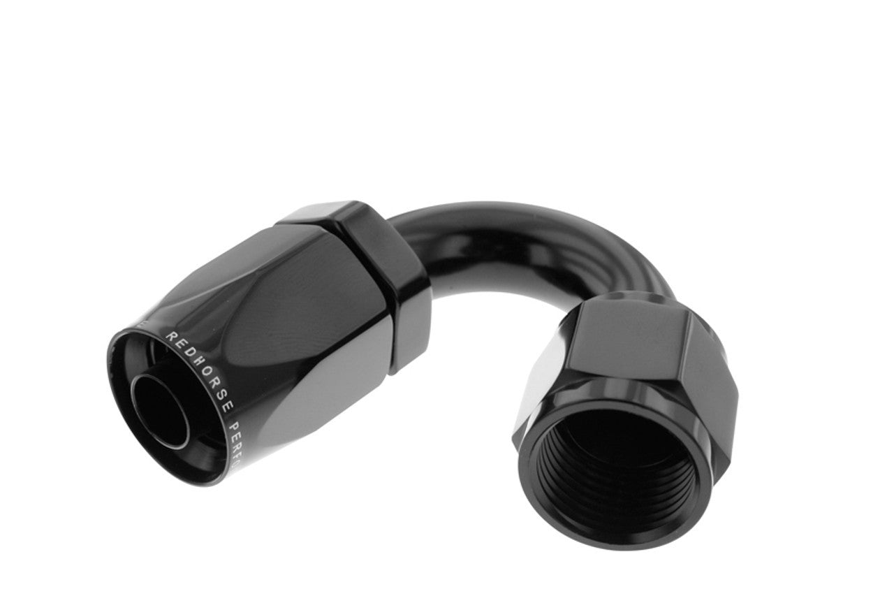 10AN 150Deg Female Alum Hose End Black