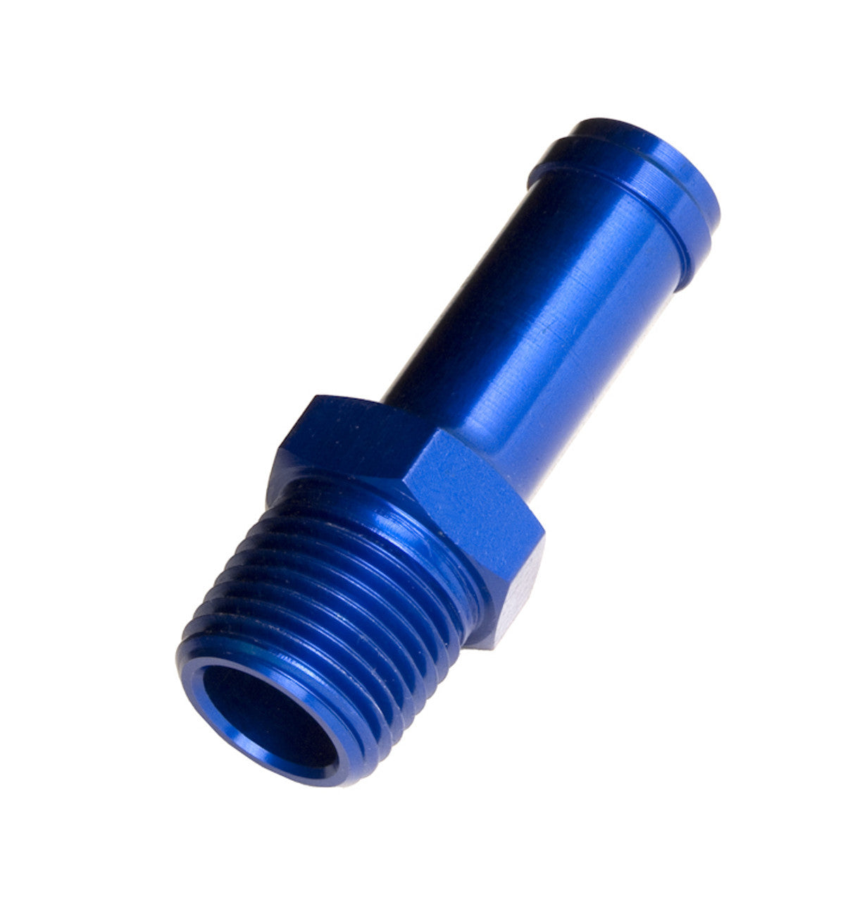 1/4in Hose to 1/8in NPT Male Straight Blue