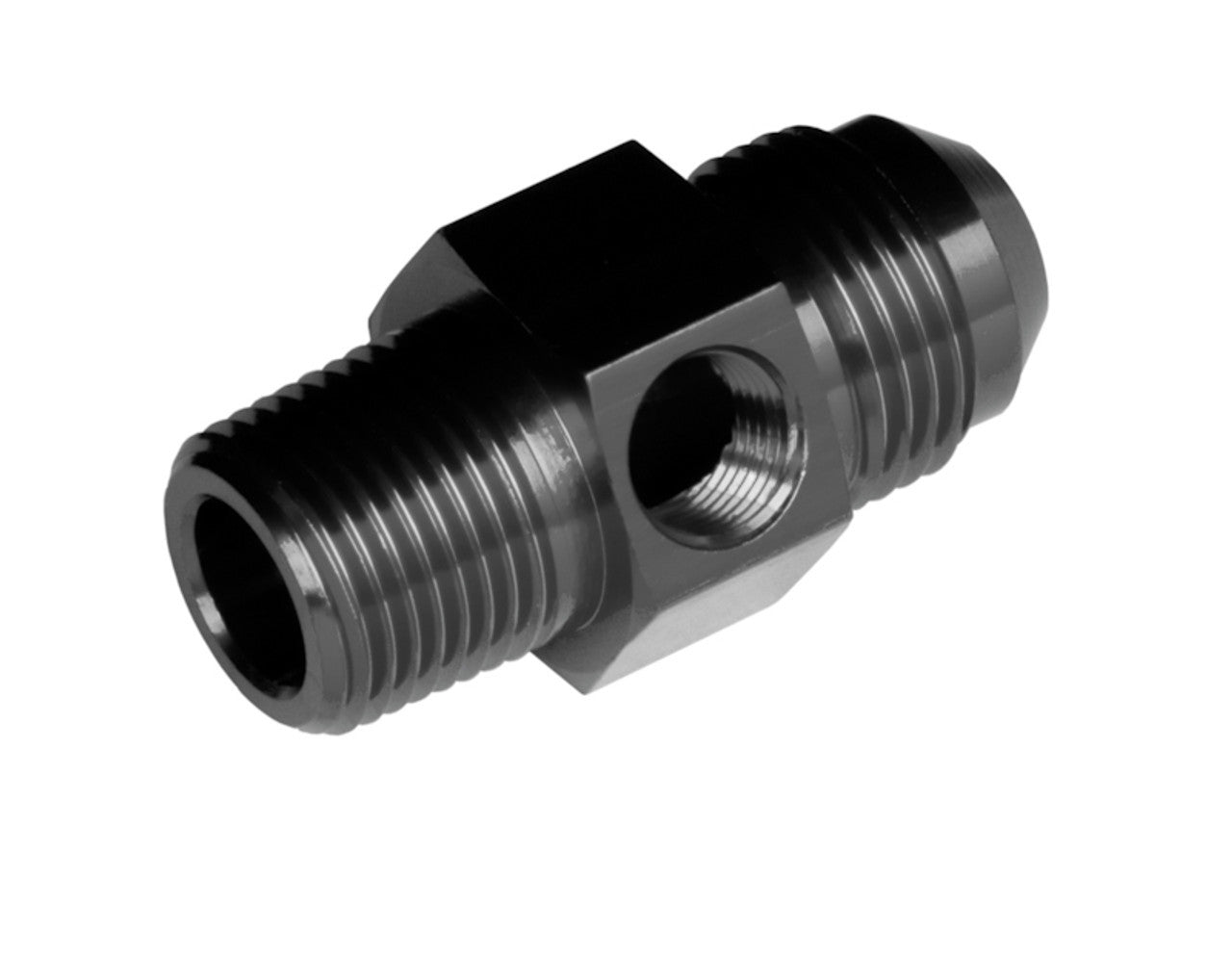 6AN ML to 1/4in NPT ML 1/8in NPT Hex Black