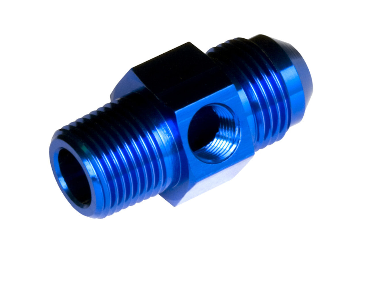 6AN ML to 3/8in NPT ML 1/8in NPT Hex Blue