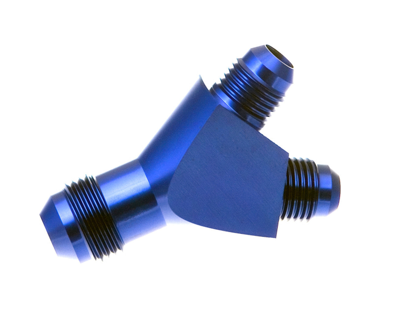 Y-Block Fitting 6an Inlet to Dual 4an Outlet