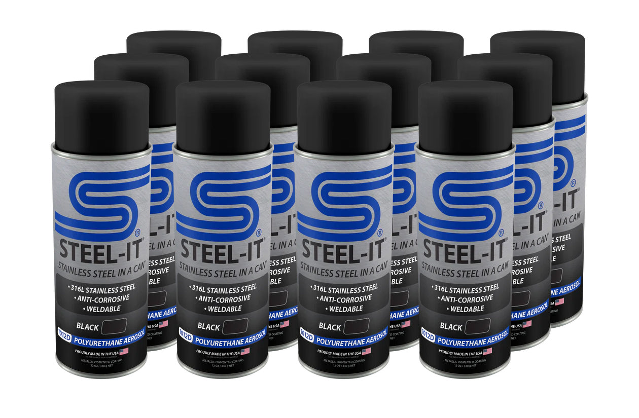 Black Polyurethane Case 12 x 12oz Spray Cans