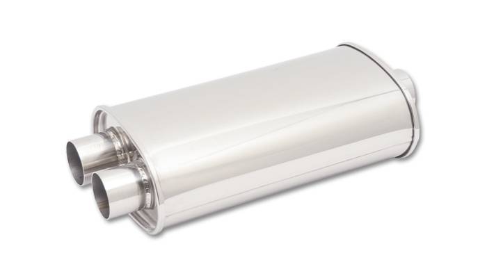 STREETPOWER Oval Muffler 3in Inlet x 3in Dual Out