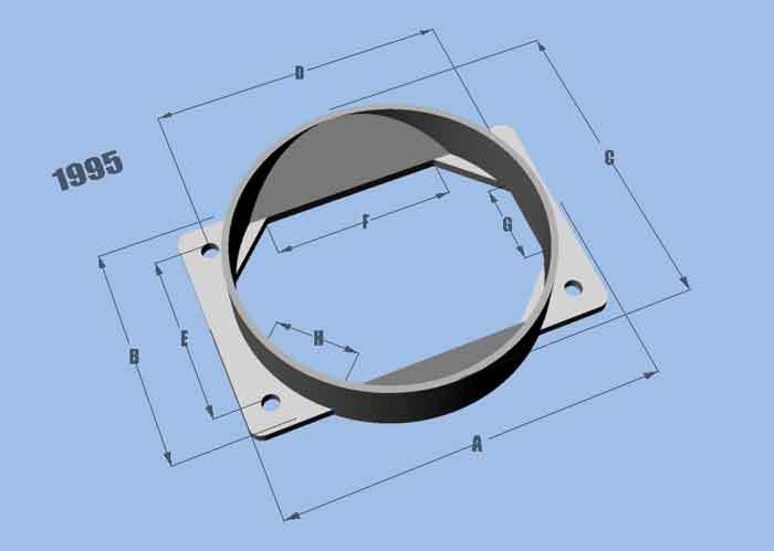 Mass Air Flow Sensor Ada pter Plate For Mitsubish
