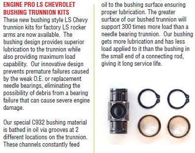 Rocker Arms Bronze Bushing Trunion Kit w/ Bolts for Chevrolet Gen III IV Engines