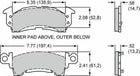 GM Chevelle Camaro Dual Piston Brake Calipers w/ Pads Red B12508R