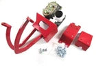 Universal Under-Floor Manual Brake / Hydraulic Clutch Pedal Assembly Red B11001