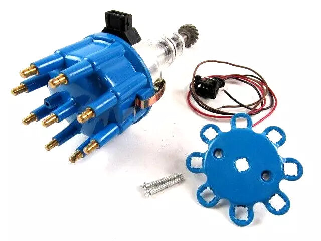 Ford 351w Ready to Run Electronic Billet Distributor Blue D33183BU