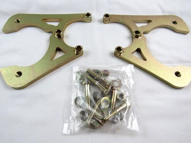 GM Camaro Chevelle Nova Rear 10/12 Bolt Disc Brake Caliper Brackets Zinc