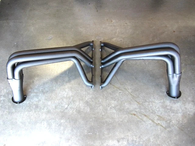 1955-1957 Tri Five Belair SBC Chevy 283-400ci Fender well Headers Black
