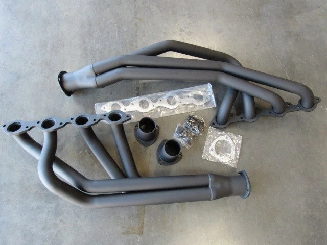 1955-57 Chevy Belair 454 Big Block Chevy Mid Length Header Set Black H60552BK