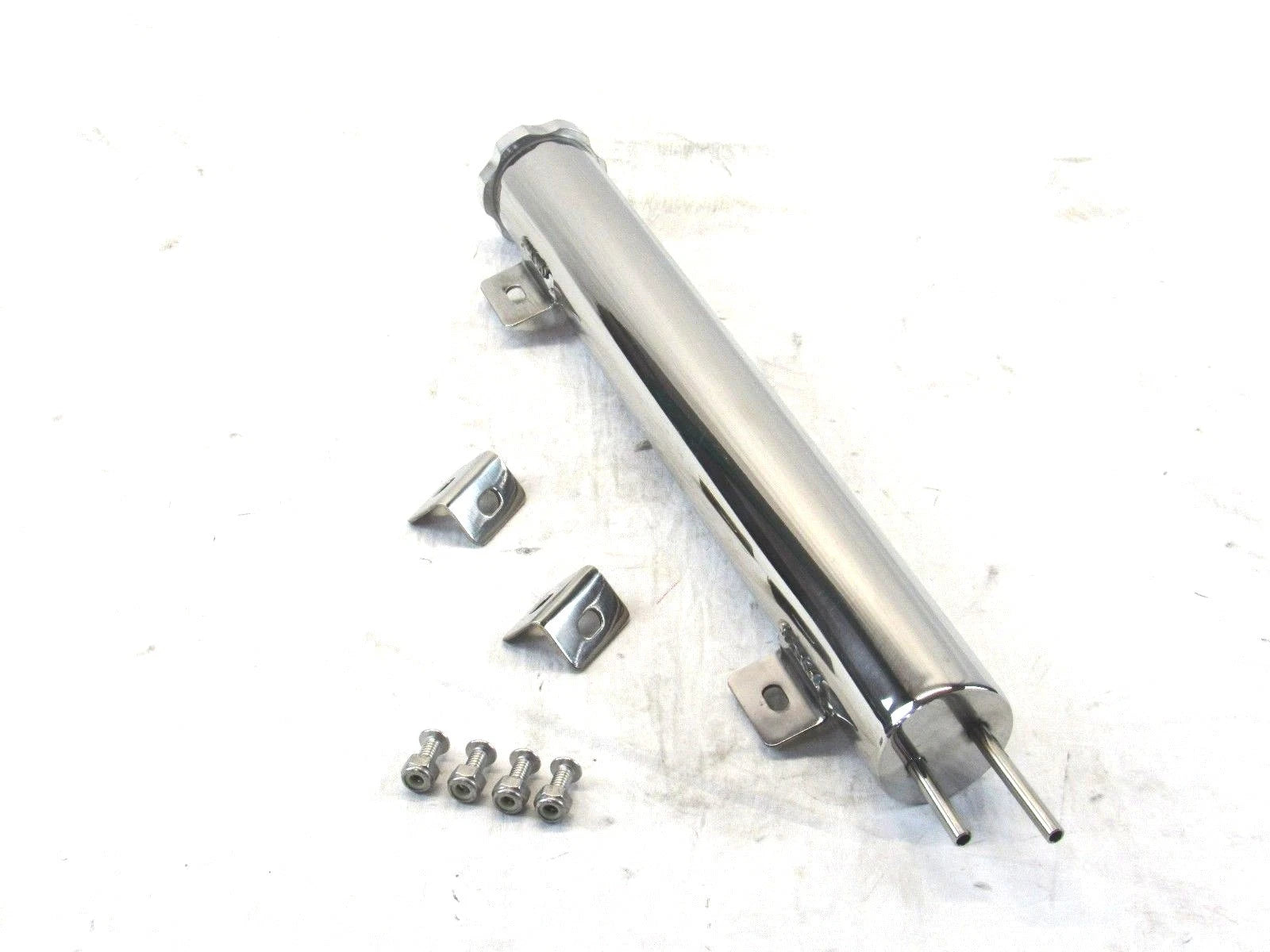 24oz. Universal Stainless Overflow Tank w/Mount 2" × 15“ Polished K72703