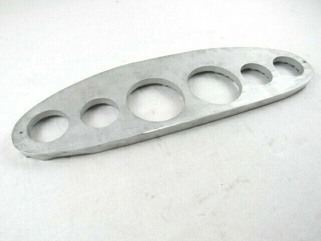Finned Gauge Panel 2 x 3-3/8" Holes & 4 x 2-1/16" Holes Polished W93001P