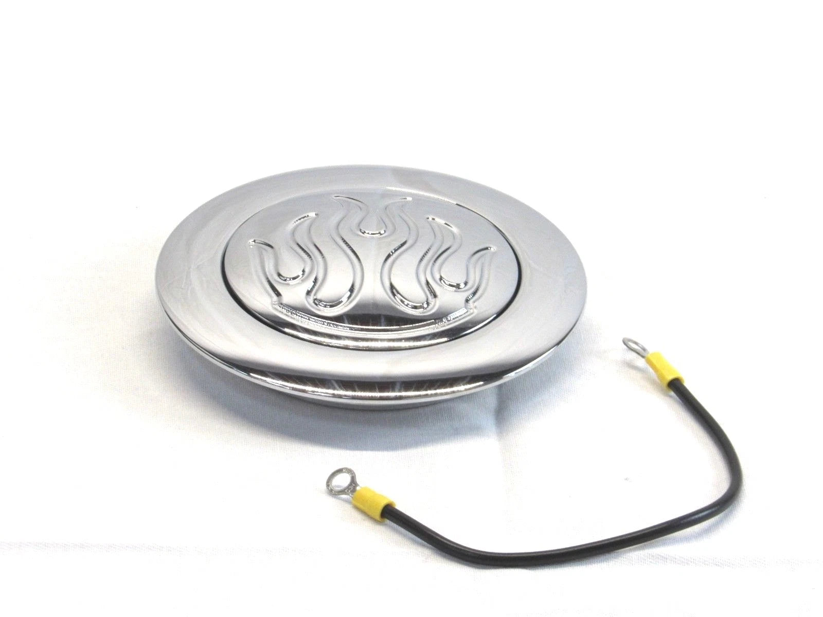 Universal GM 9 Hole Steering Wheel Flame Horn Button Chrome S83002C