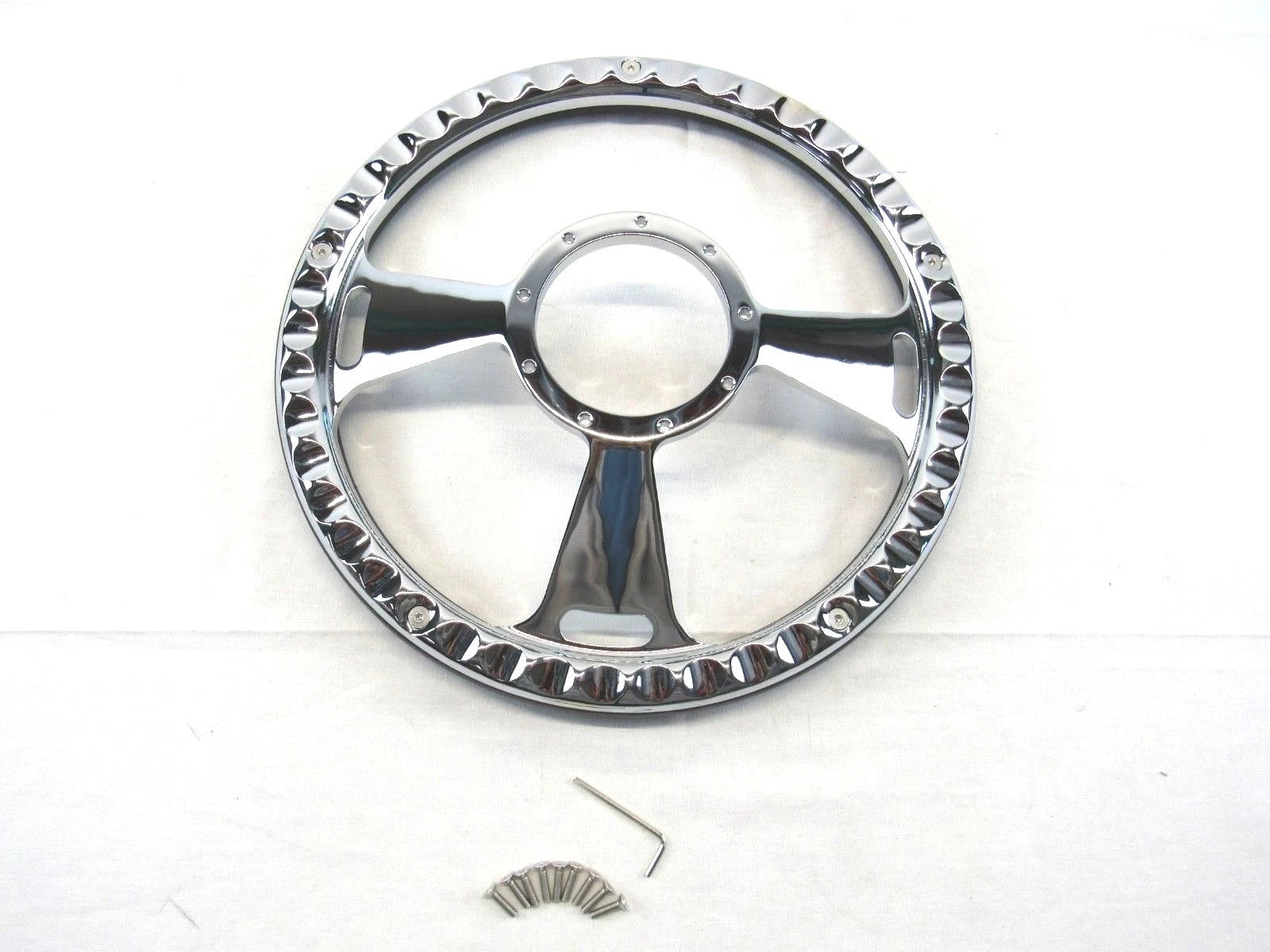 Billet Aluminum 14'' Steering Wheel Half Wrap Black Leather (9 Hole) S82007H