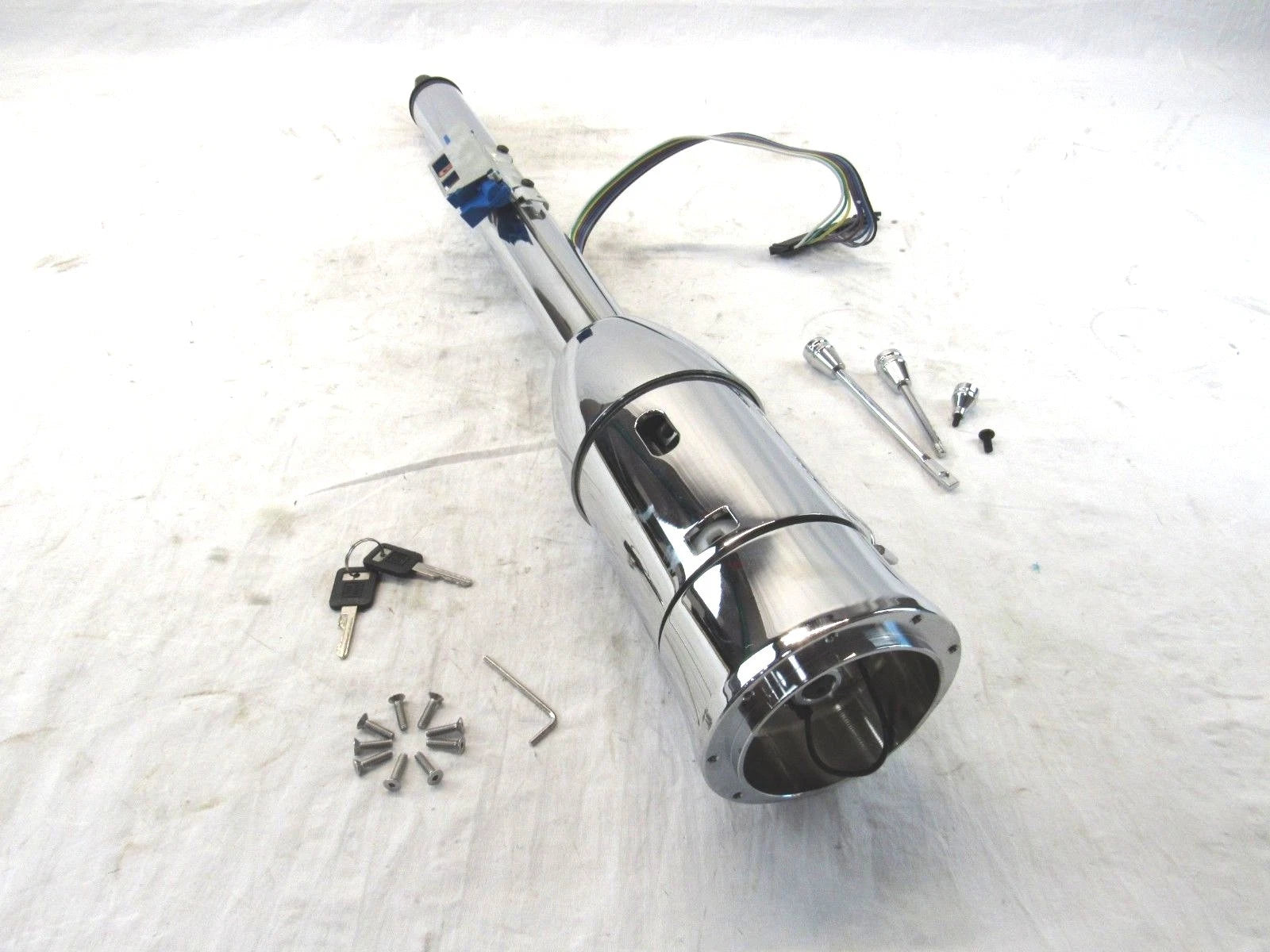 28" Tilt Steering Column Manual W/ Key & Wheel Adapter Chrome S81033C
