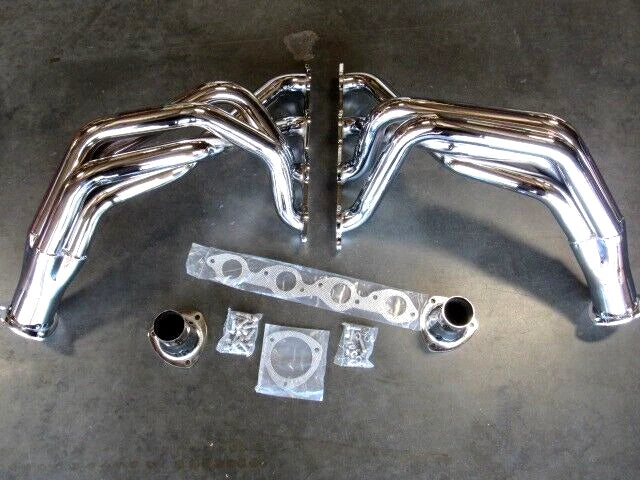 1955-1957 Chevy TRI FIVE Big Block 396 454 502 Fenderwell Header Chrome H60551C