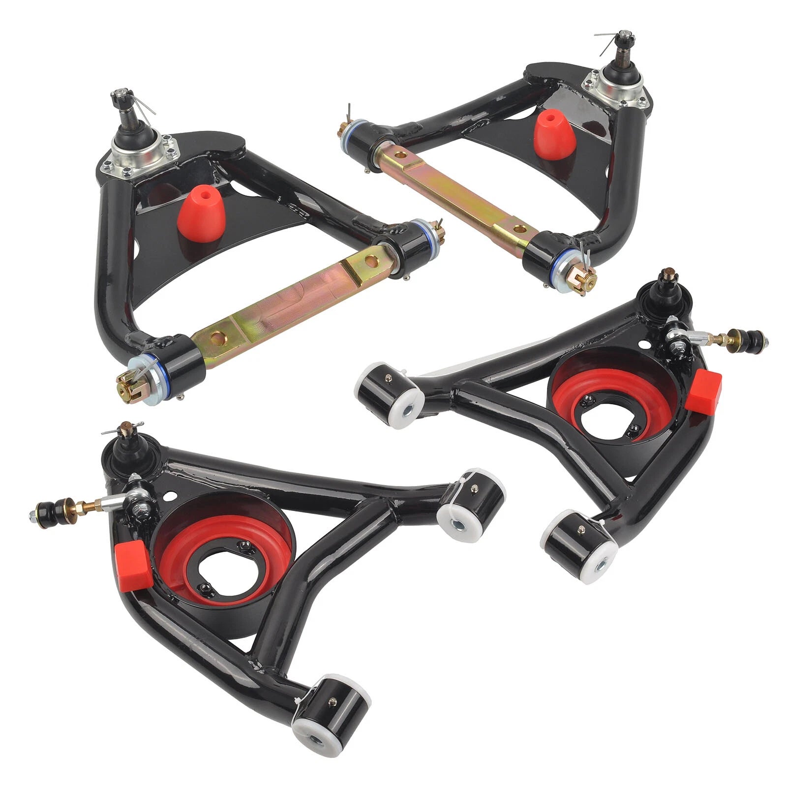 4x Front Upper Lower Tubular Control Arms for GM A-Body 1964-1972 Chevelle, El Camino