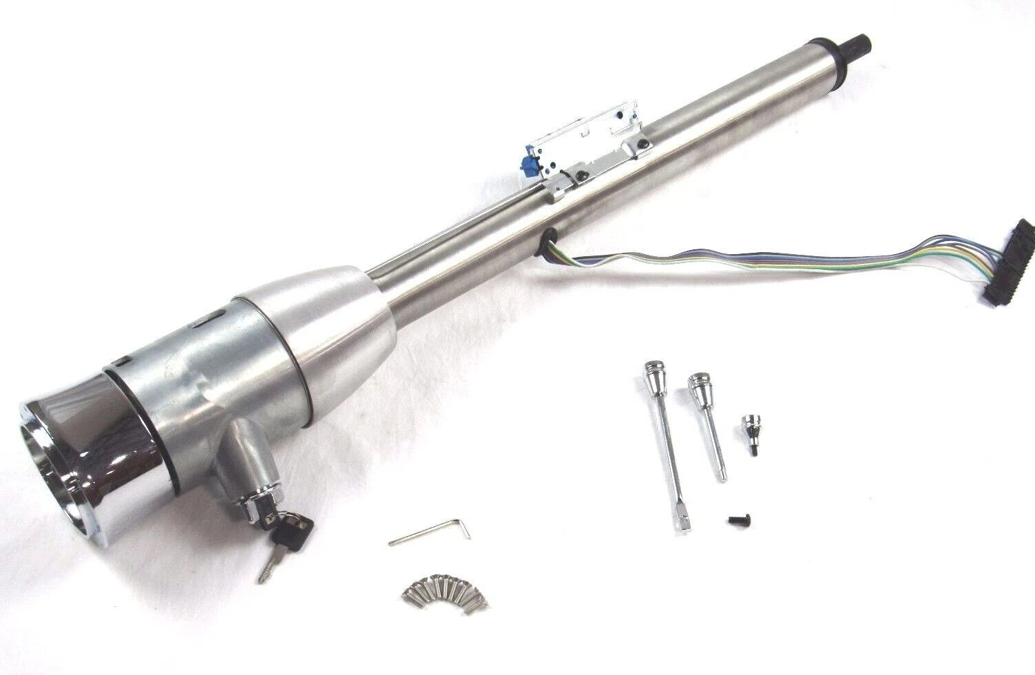 35'' Manual Tilt Steering Column W/ Key and Wheel Adapter Natural S81036