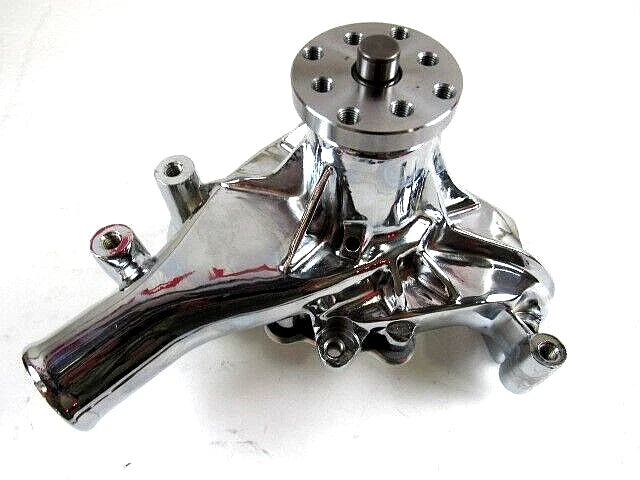 Small Block Chevy 327 350 383 Aluminum Long Water Pump Chrome K71003C