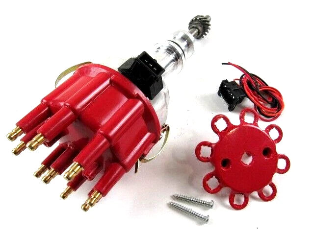Ford 351C Ready to Run Electronic Billet Distributor Red D33184R