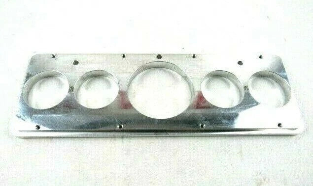 1940-41 Willys Aluminum CNC Dash Gauge Panel 5 Hole Polished W93021