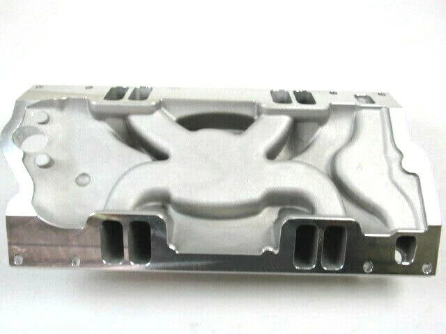 96-02 Chevy 350 383 Vortec Aluminum Intake Manifold Dual Plane Polished E42422P