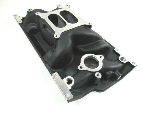 96-02 Chevy 350 383 Vortec Aluminum Intake Manifold Dual Plane Black E42422BK