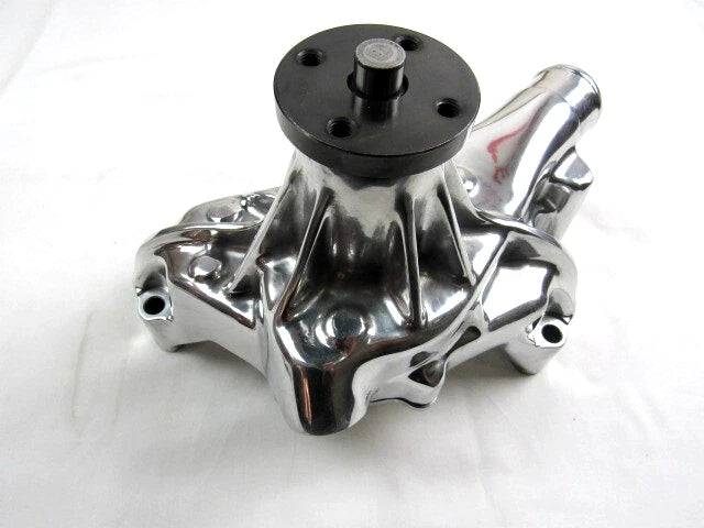 SBC Chevy 327 350 383 Aluminum Long Reverse Rotation Water Pump Polished K71005P