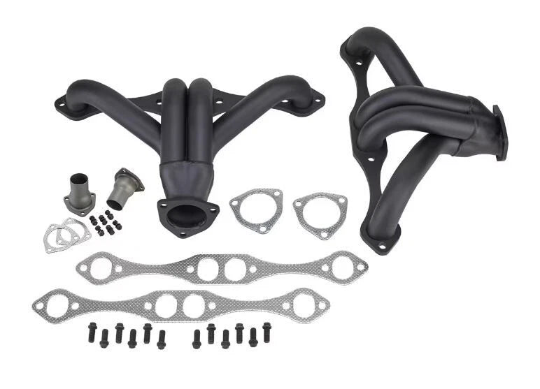Small Block Chevy 283-350 Block Hugger Headers Black H60002BK