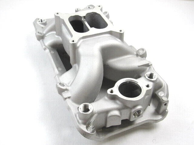 1965-1990 Chevy 396-454 Oval Port 1500-6500 Air Gap Intake Manifold Satin E42443
