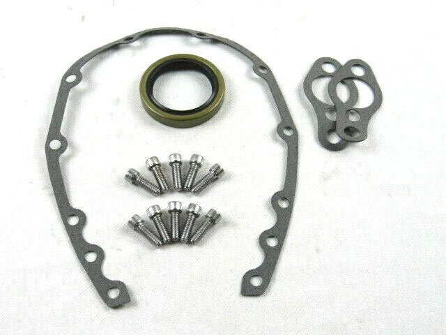Small Block Chevy SBC 327 350 383 Aluminum Timing Cover Kit Polished E45201P