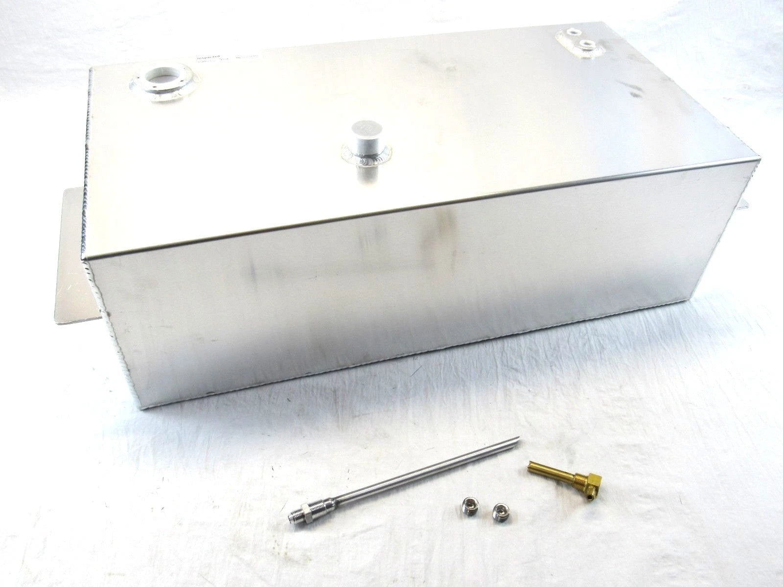1955-59 Chevy Pickup Bed Mount Aluminum 15 Gallon Fuel Tank w Tank Install kit F52010