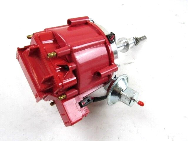 Chevy 6Cyl 230 250 292 HEI W/ Vacuum Aluminum Distributor Red D33103RD