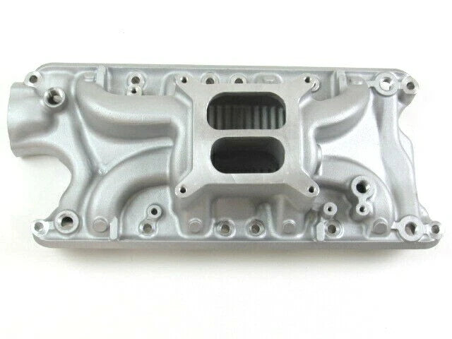 Small Block Ford 260 289 302 aluminum Intake Manifold Dual Plane Satin E42452