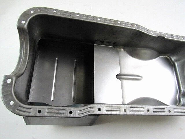 1965-77 Ford 260 289 302 Drag Race Steel 7 qt Oil Pan Raw Steel E44103