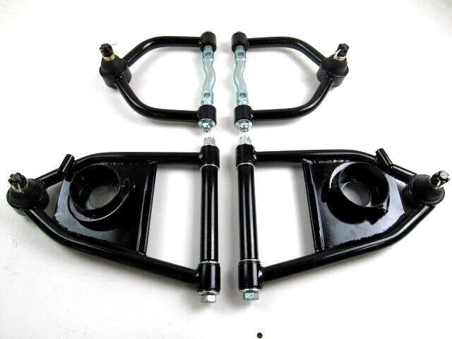 Mustang II 2 Control Arms Tubular Upper & Lower Coil Spring Black C21001K