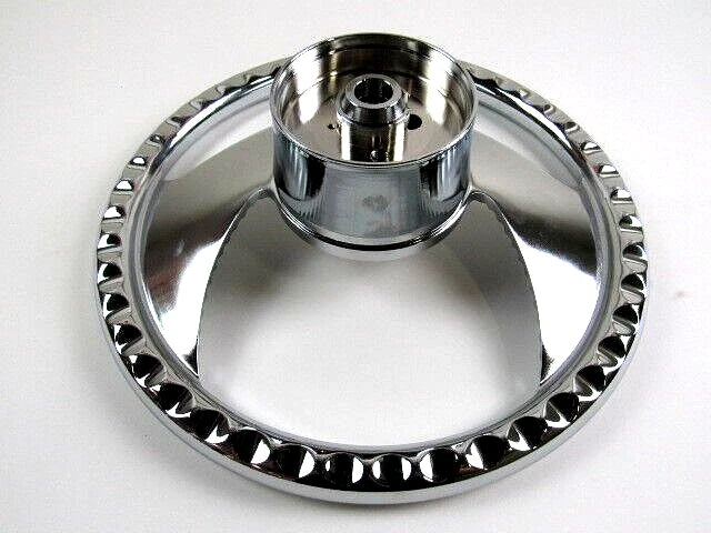 14'' Billet Aluminum Steering Wheel, Horn, Adapter Chrome (9 Hole) S82001FK