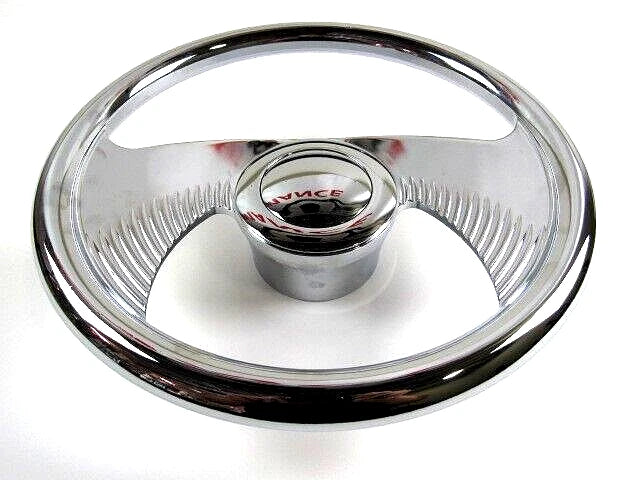 14'' Billet Aluminum Steering Wheel, Horn, Adapter Chrome (9 Hole) S82001FK