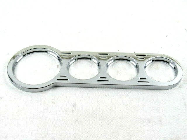 Ball Milled Gauge Panel 1 x 3-1/8" Hole & 3 x 2-1/16" Holes Chrome BPW-4004C
