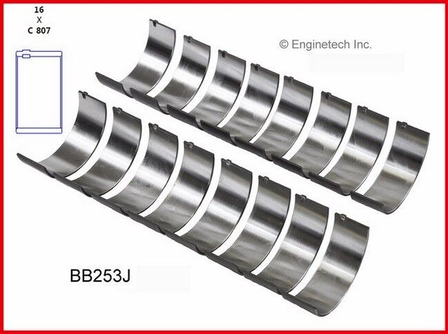 Main & Rod Bearings for 1968-2002 Chevrolet SBC 5.7L 350 327 307 305 V8 Engines