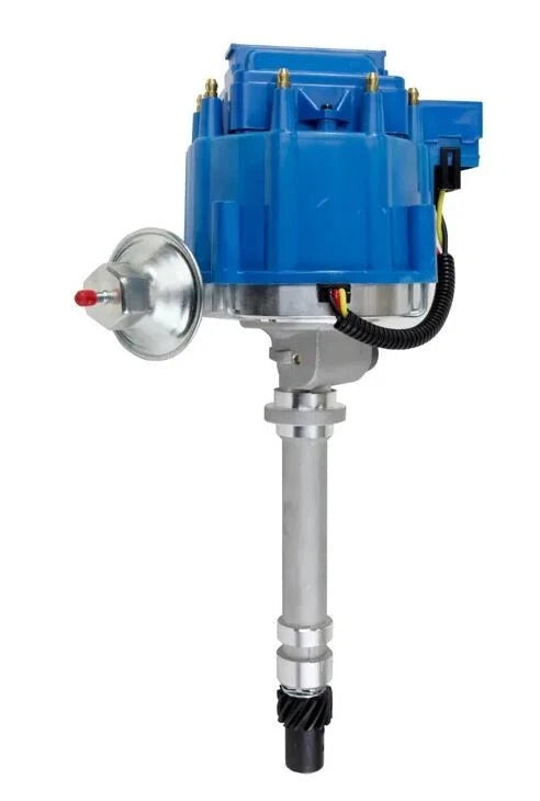 Chevy 283-350 BBC 454 HEI Distributor w Tach Drive 65K Coil Blue Cap D33102BU