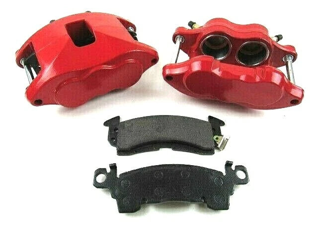 1964-74 GM Replacement Dual Piston Brake Calipers w/ Pads Red B12508R x2