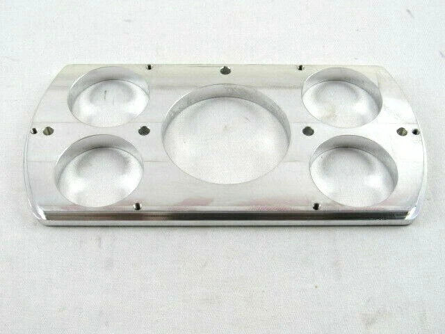 1937-38 Chevy Car 5 Hole Dash Gauge Panel Polished W93018P